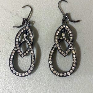 Premier Design black with diamond earrings